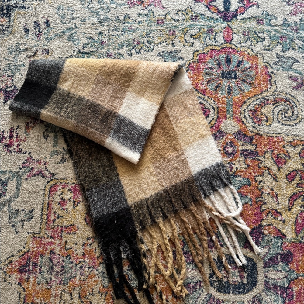 Plaid Wool Scarf
